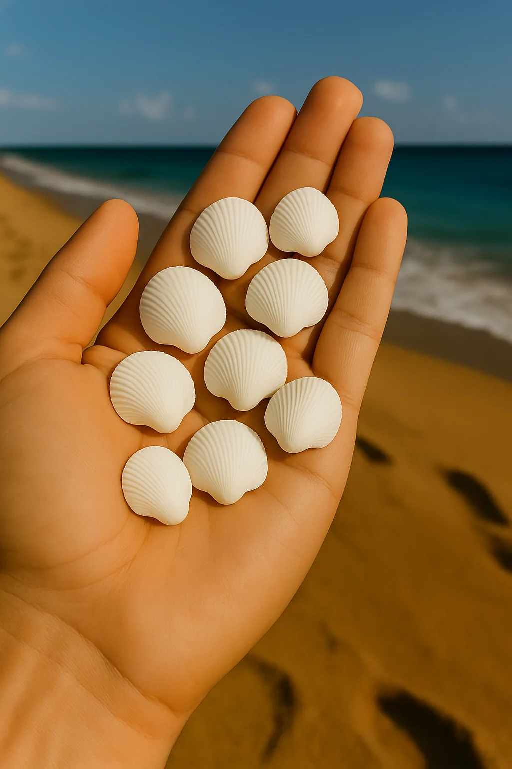 deniz kabuğu 10 adet beyaz