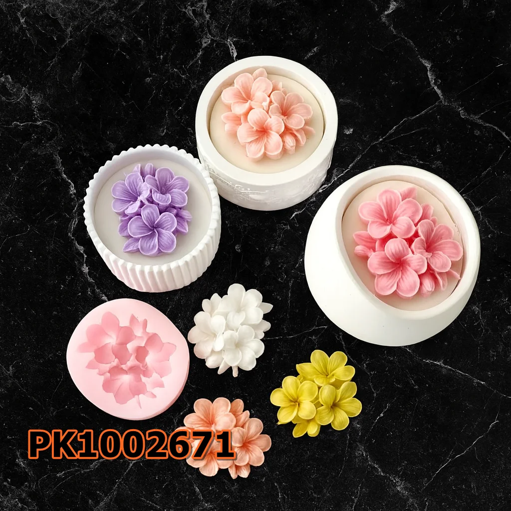 Plumeria Çiçek Buketi mum kalıbı silikon kalıp Plumeria Çiçek Buketi mum kalıbı silikon kalıp