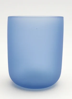 Renkli Cam Bardak İkonik - Mat Açık Mavi 1605-1 Q