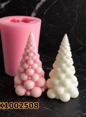 PK1002508 - Silikon Kalıp Mum Kalıbı - Bubble Çam Ağacı