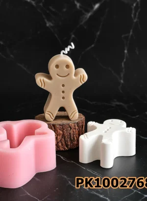 PK1002768 - Silikon Kalıp Mum Kalıbı - Bisküvi Adam