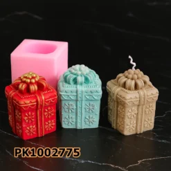 PK1002775 - Silikon Kalıp Mum Kalıbı - Yılbaşı Kar Detaylı Hediye Paketi
