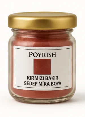 Kırmızı bakır sedef mika boya