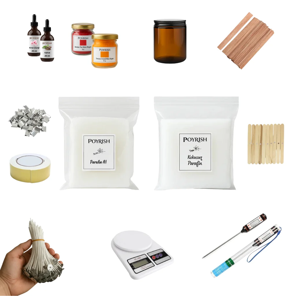 parafin mum yapım seti parafin mum yapım seti